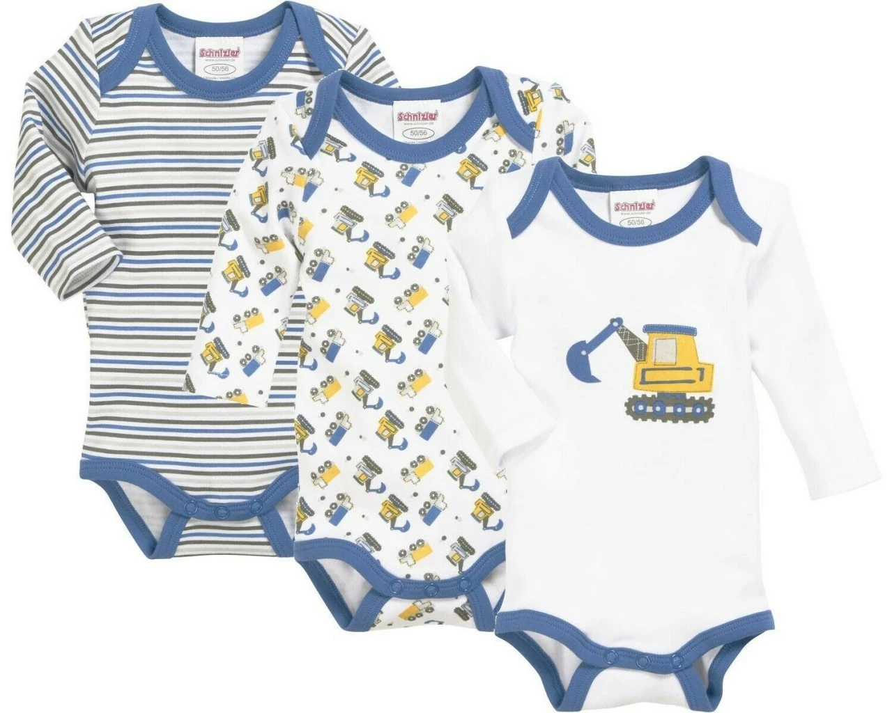 Schnizler Langarmbody 3er Pack Bagger + Streifen 1 Schnizler Langarmbody 3er Pack Bagger + Streifen