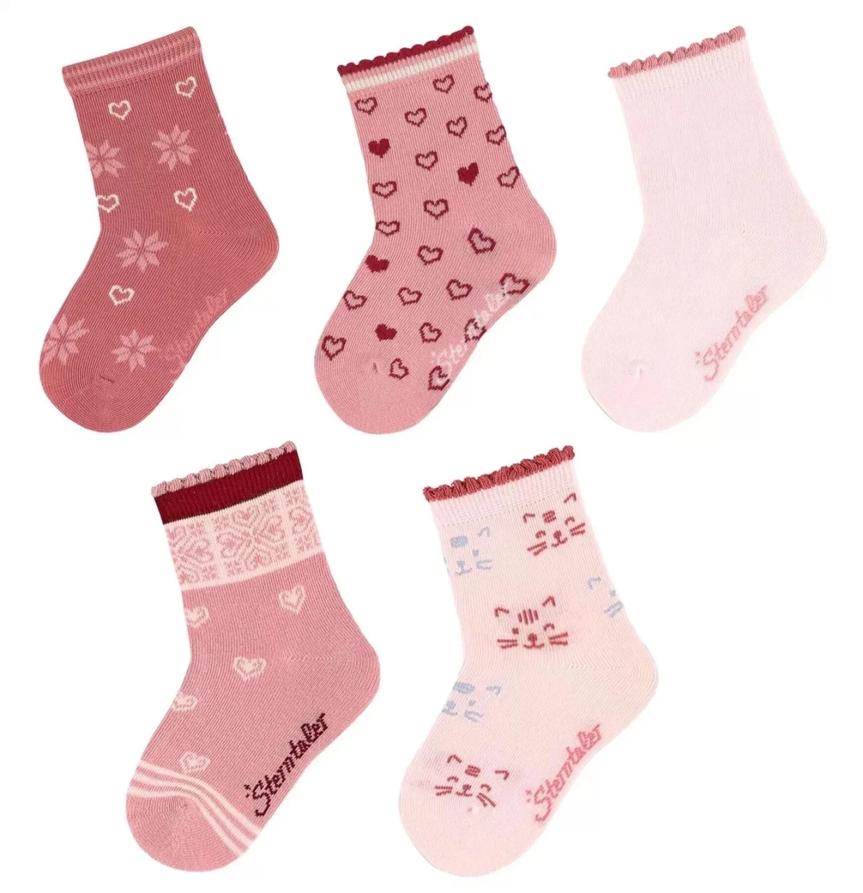 Sterntaler Socken Rosa Herzchen 5 Paar Socken In Geschenkbox 1 Sterntaler Socken Rosa Herzchen 5 Paar Socken In Geschenkbox