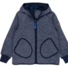 Finkid Tonttu Wind Navy Melange Strick Softshelljacke