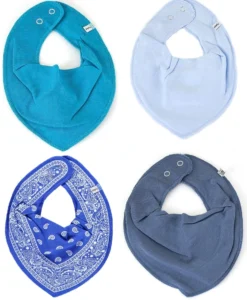 Pippi Baby Halstücher Paisley Blue 4er Set