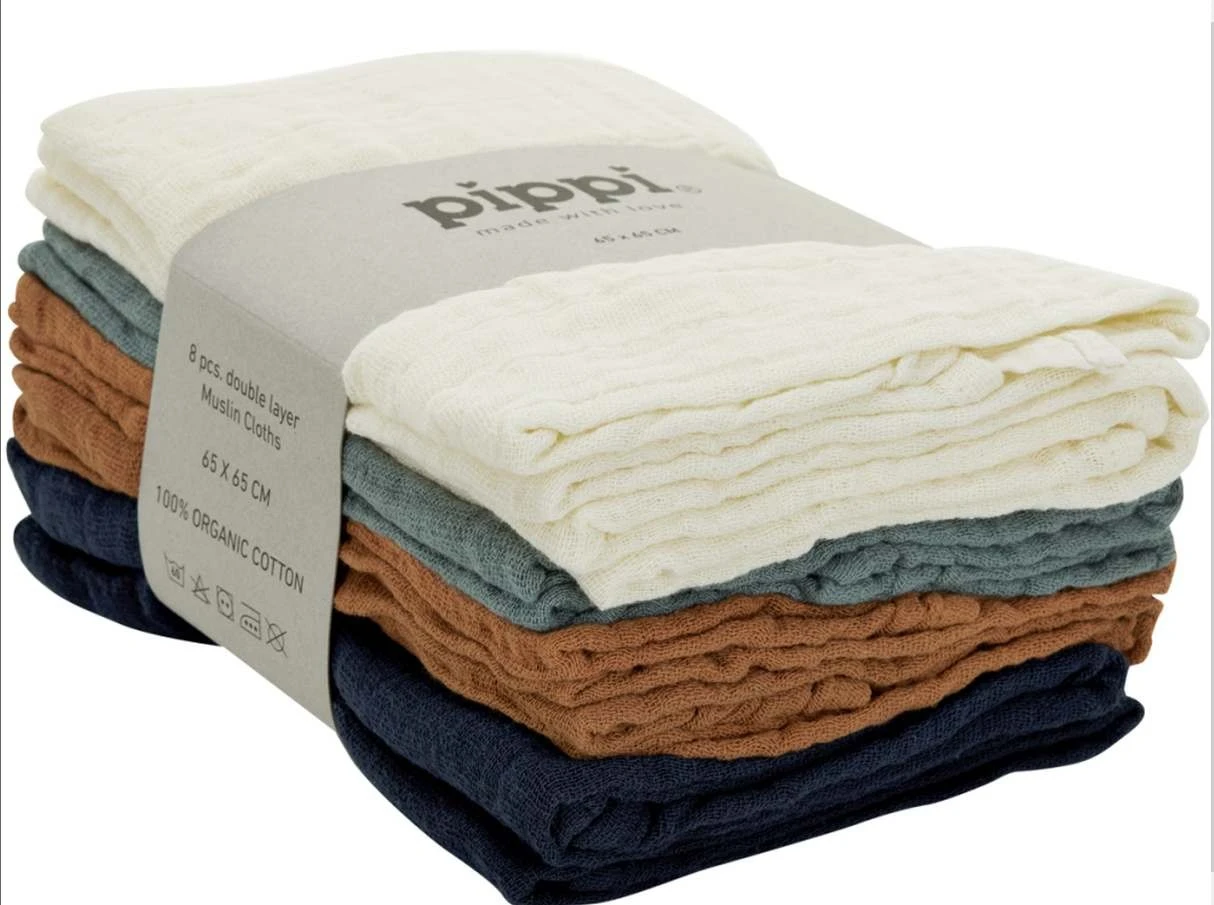 Pippi Babywear Mulltücher 8er Pack Organic Biobaumwolle 1 Pippi Babywear Mulltücher 8er Pack Organic Biobaumwolle